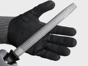 HAUTMEC ANSI A6 Cut Resistant Work Gloves, EN 388 4X42F Cutting Proof Gloves for Men, InnoFlex 13-Gauge Knit Nitrile Dipped, Touchscreen, Breathable for Construction/Machinery/Glass/Garden(XXL) HT0383
