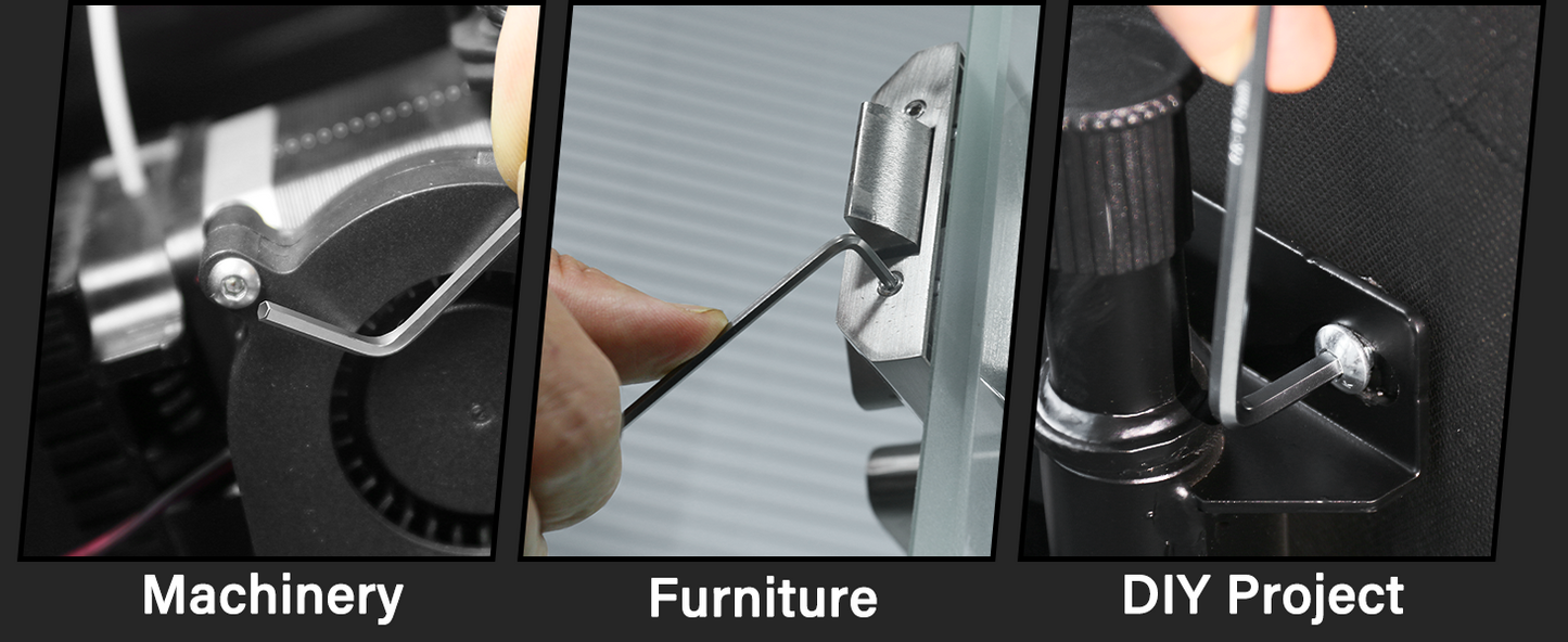 HAUTMEC 9-Piece Hex Key Allen Wrench Set, L Shape Metric Assortment, Chrome Vanadium Steel, Precise and Chamfered Tips, 1.5-10 mm, HT0221-SS