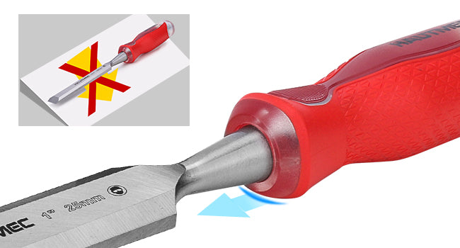 HAUTMEC 1/2" High Impact Wood Chisel for Woodworking, Drop-Forged CRV Steel, Beveled Edge Blade, Ergonomic Handle Wood Chisel for Carpentry,Wood Carvers, HT0360