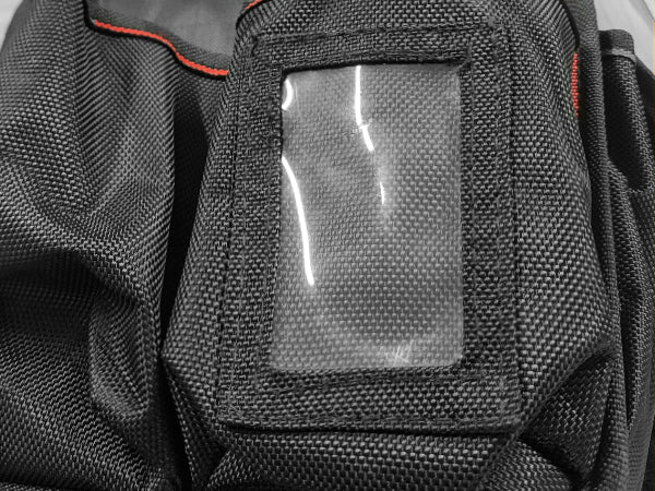 HAUTMEC Tool Tote Pro Electrician Tool Bag 18-Pockets Open Top Tool Bag With Removable Shoulder Strap Lightweight Foldable Design Tool Carrier Waterproof Wear-Resistant HT0143-TB