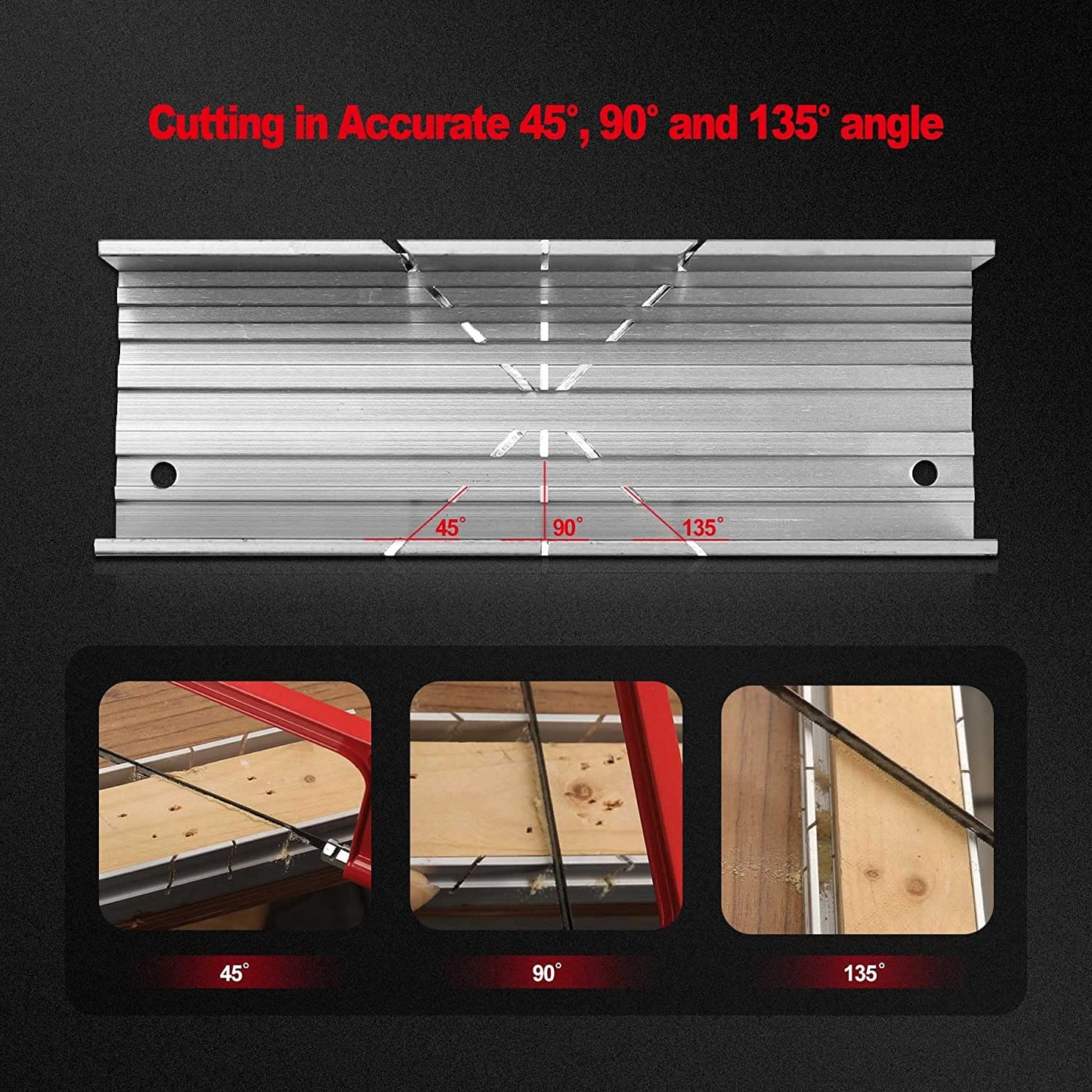 HAUTMEC 6inch Junior Hacksaw & Mitre Block Set Adjustable Angle Cutting Corner Saw with 5 Extra High-Carbon Steel Bi-Metal Blades HT0262-SA